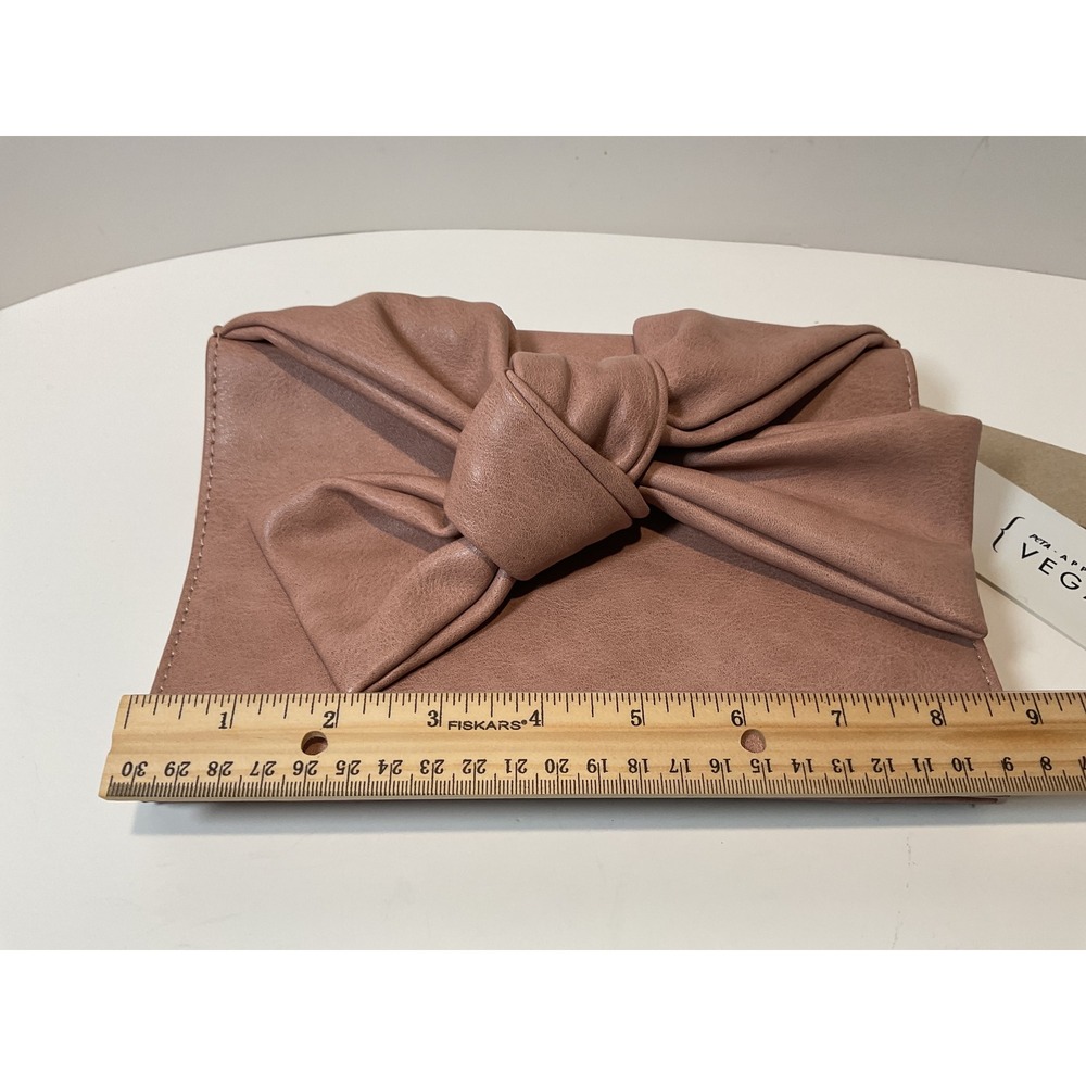 New Cálin Collection Vegan‎ Bow Clutch Rose Pink Evening Bag - Picture 4 of 6